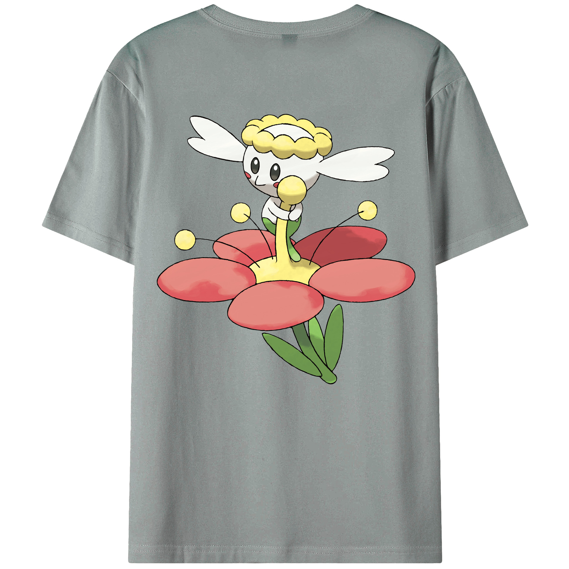 （画像用） ポケットモンスター Pokémon 綿100％ メンズ半袖Tシャツ（バックプリント） 通気性